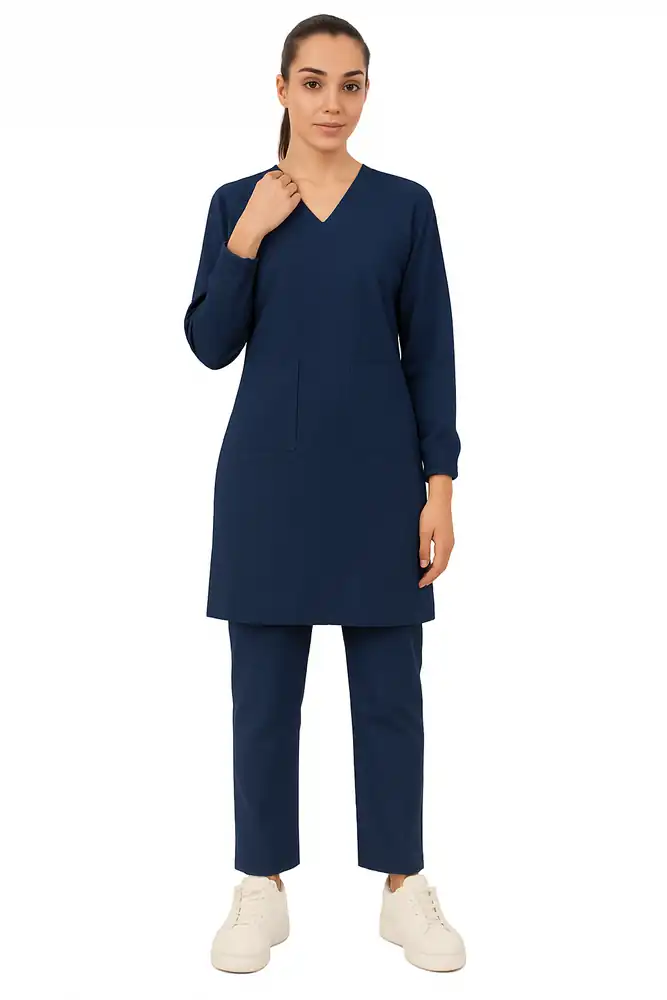 Modest v-neck Womens Scrub